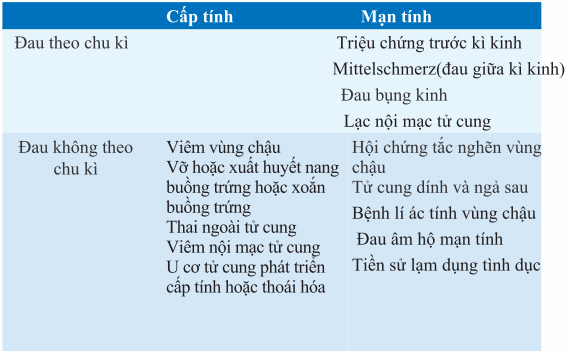 Các nguyên nhân gây đau vùng chậu